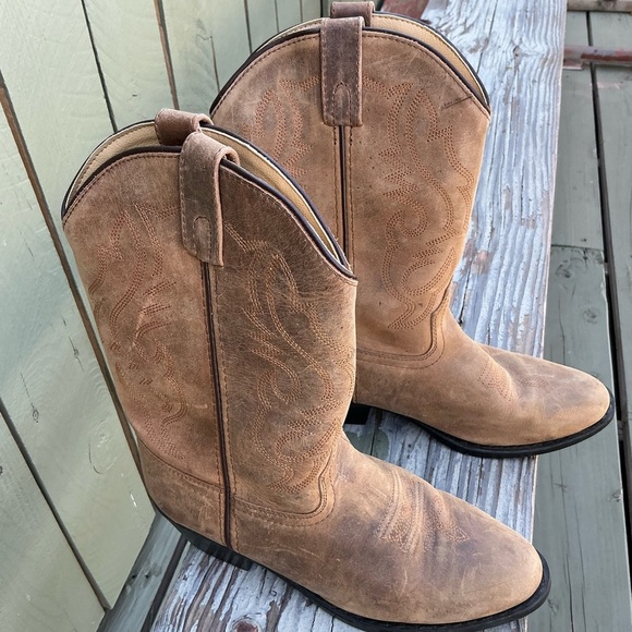 Cody James Hensley Boys Western Boots Round Toe Tan Cowboy Boots Size 5 - Picture 1 of 6